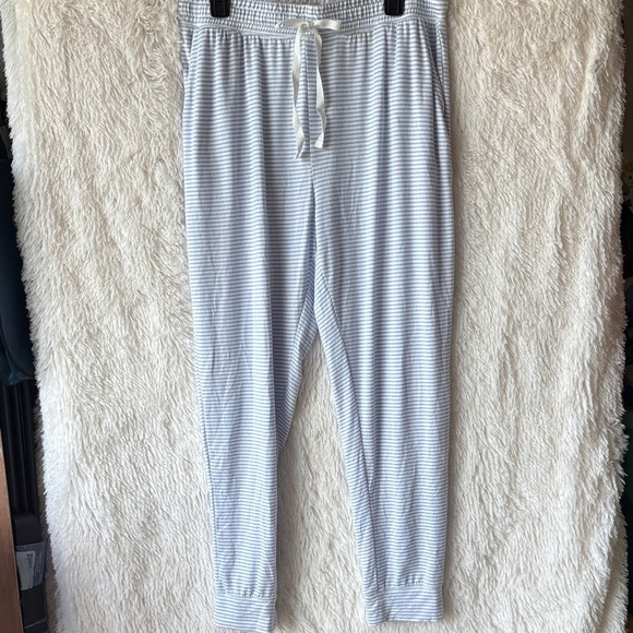 LOFT Blue and White Striped Pajama Pants - Picture 1 of 10